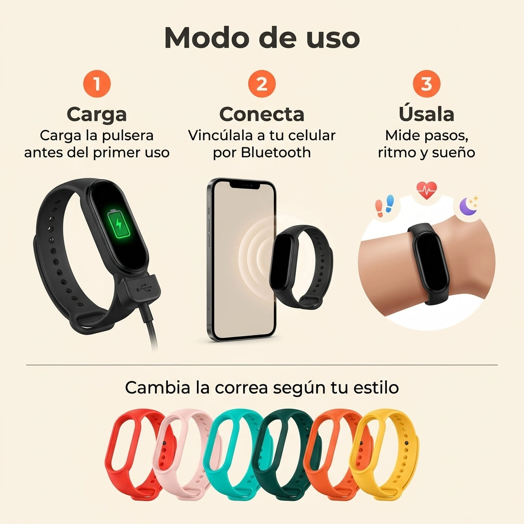 Modo de uso de la Smart Band M8