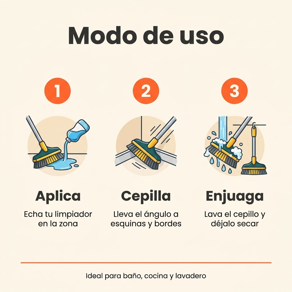 Modo de uso del cepillo de limpieza