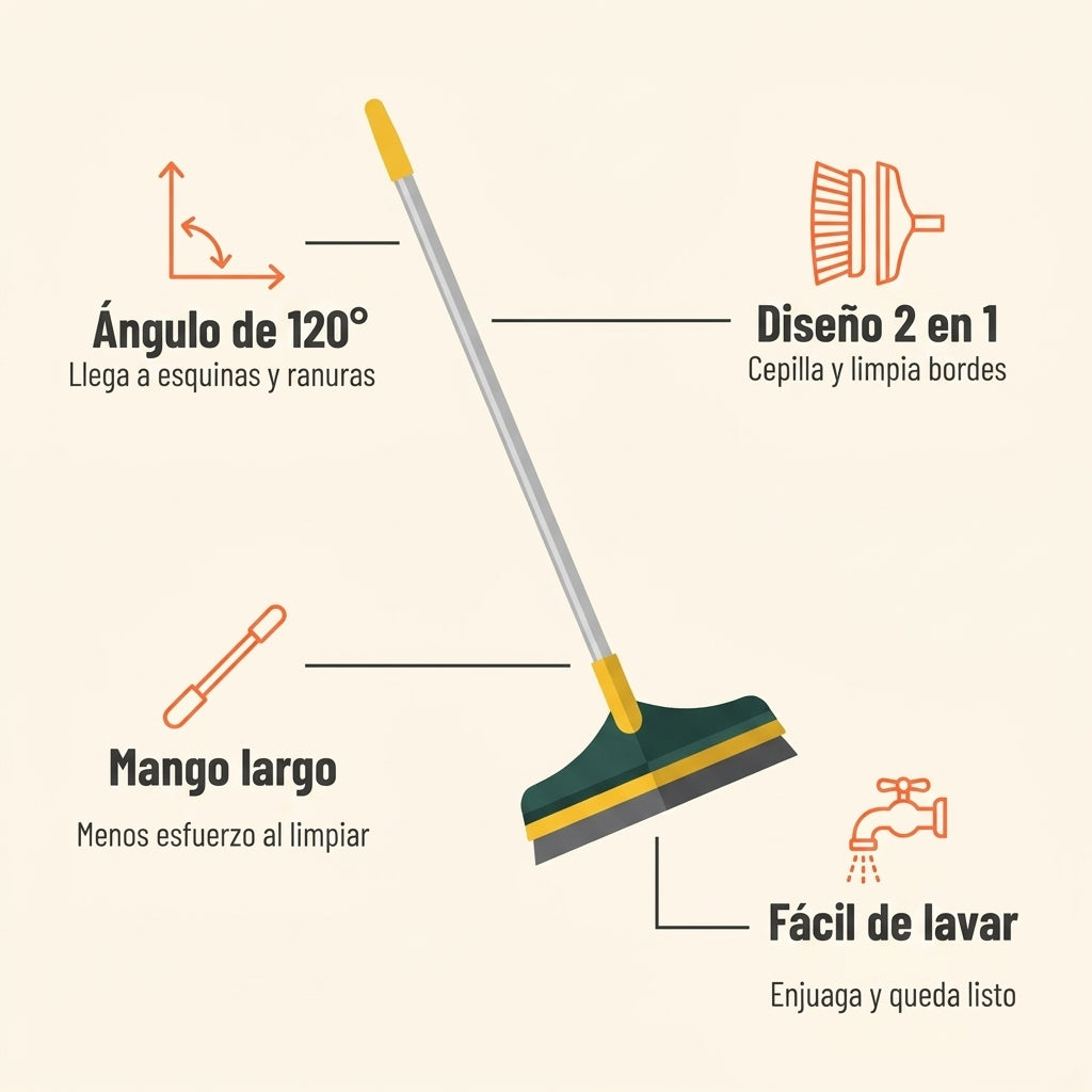 Beneficios del cepillo de limpieza 2 en 1