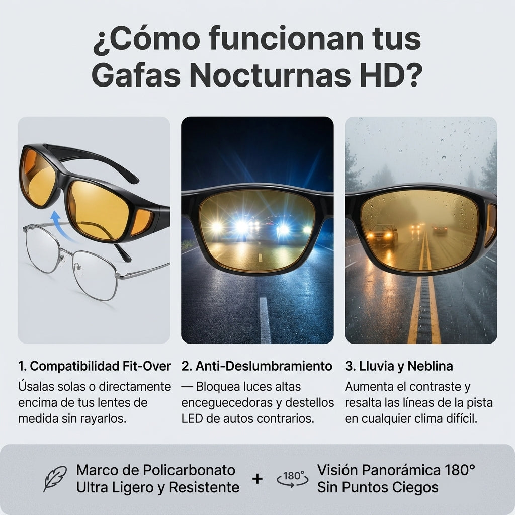 Gafas 2 en 1 Vision Nocturna HD