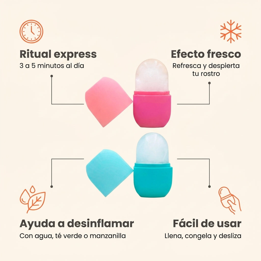 Beneficios del molde de hielo facial