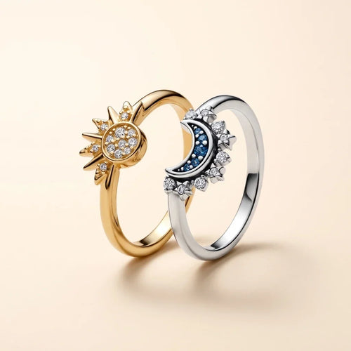 Anillos Sol y Luna 2 en 1